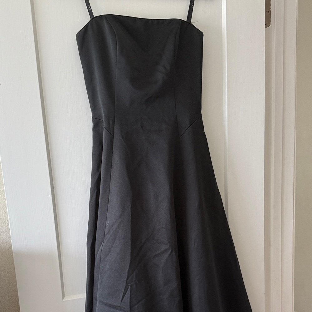ABS Allen Schwartz Strapless Black Dress